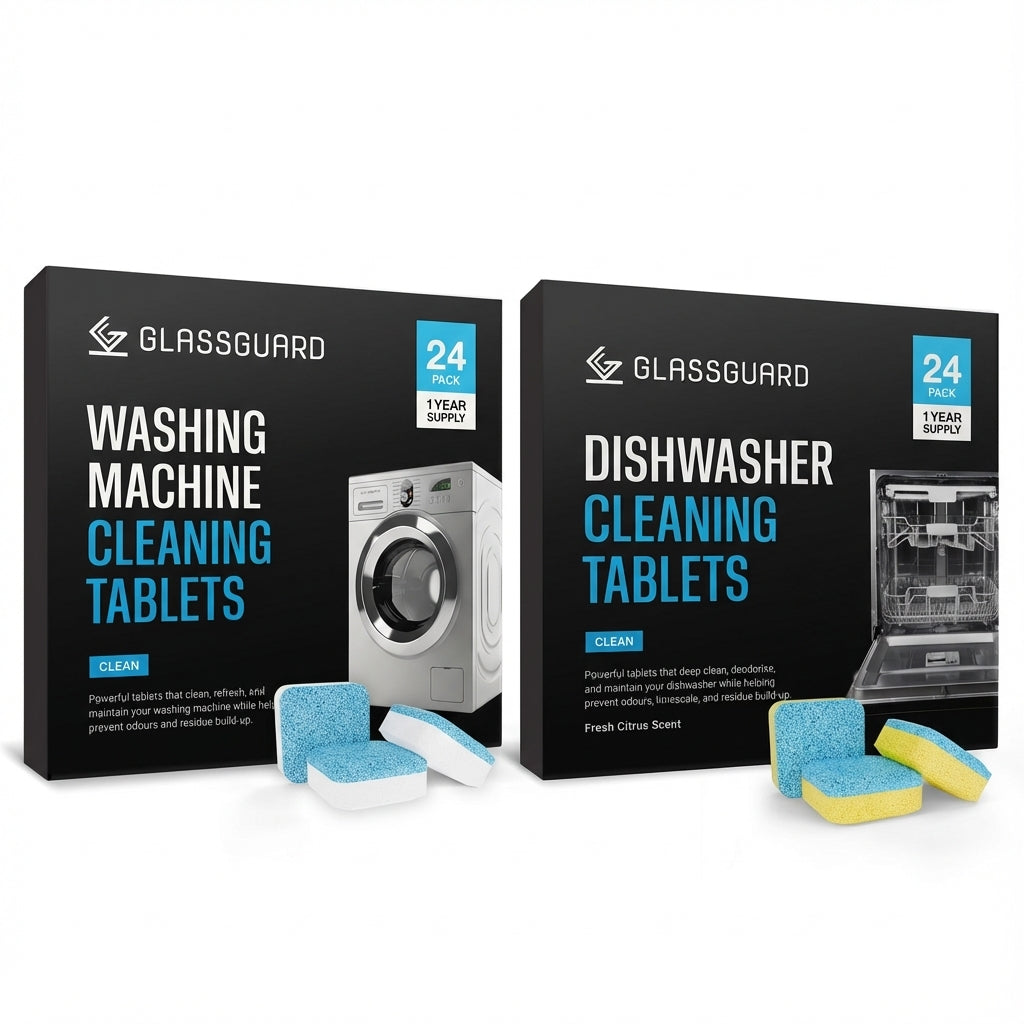 GLASSGUARD Washing Machine and Dishwasher Cleaning Tablets Bundle
