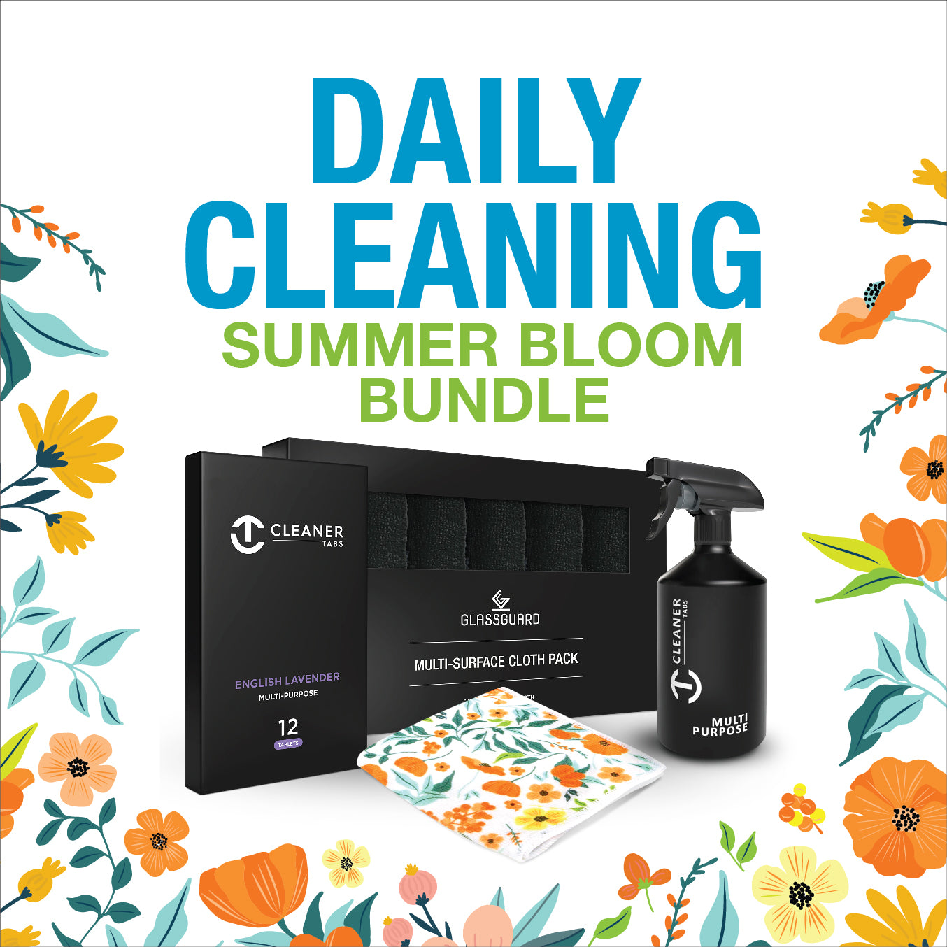 GLASSGUARD® Daily Cleaning Summer Bloom Bundle