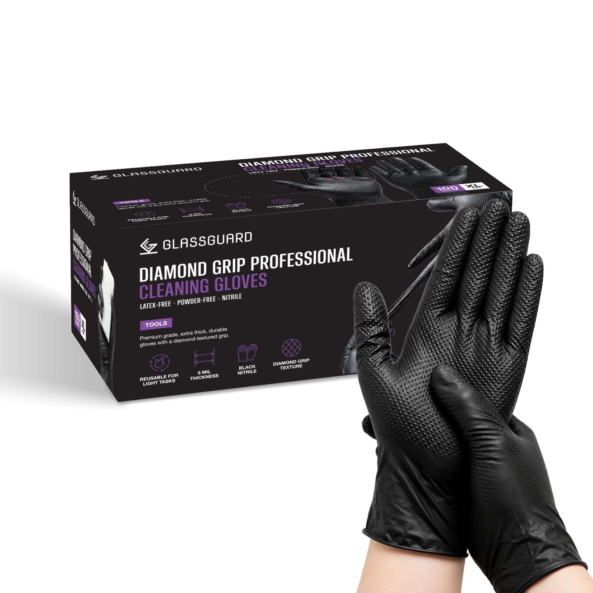GLASSGUARD® Diamond Grip Professional Cleaning Gloves