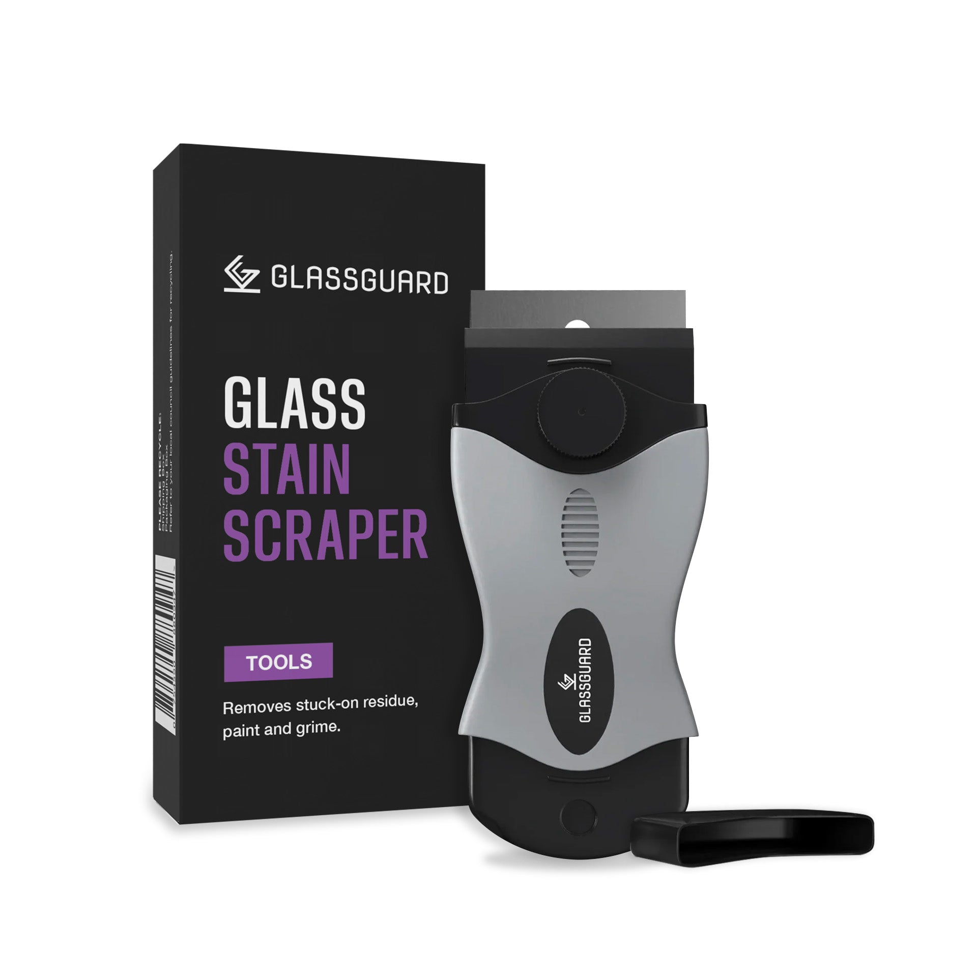 Glass Scraper Non Razor GLASSGUARD® Glass Stain Scraper | Glass, Sticker & Paint Scraper Tool