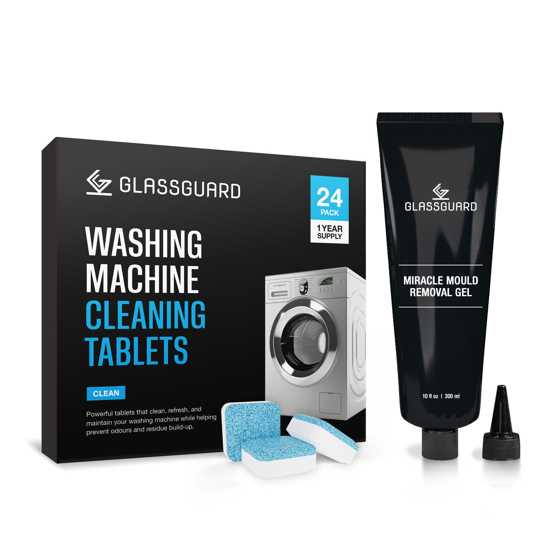 GLASSGUARD® Washing Machine Tablet & Mould Remover Bundle image