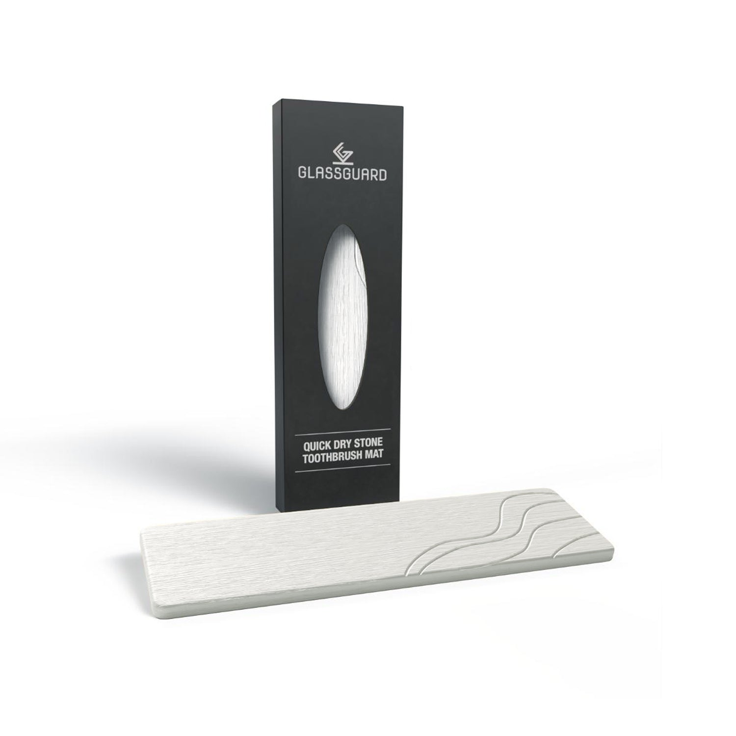 GLASSGUARD® Quick Dry Stone Toothbrush Mat