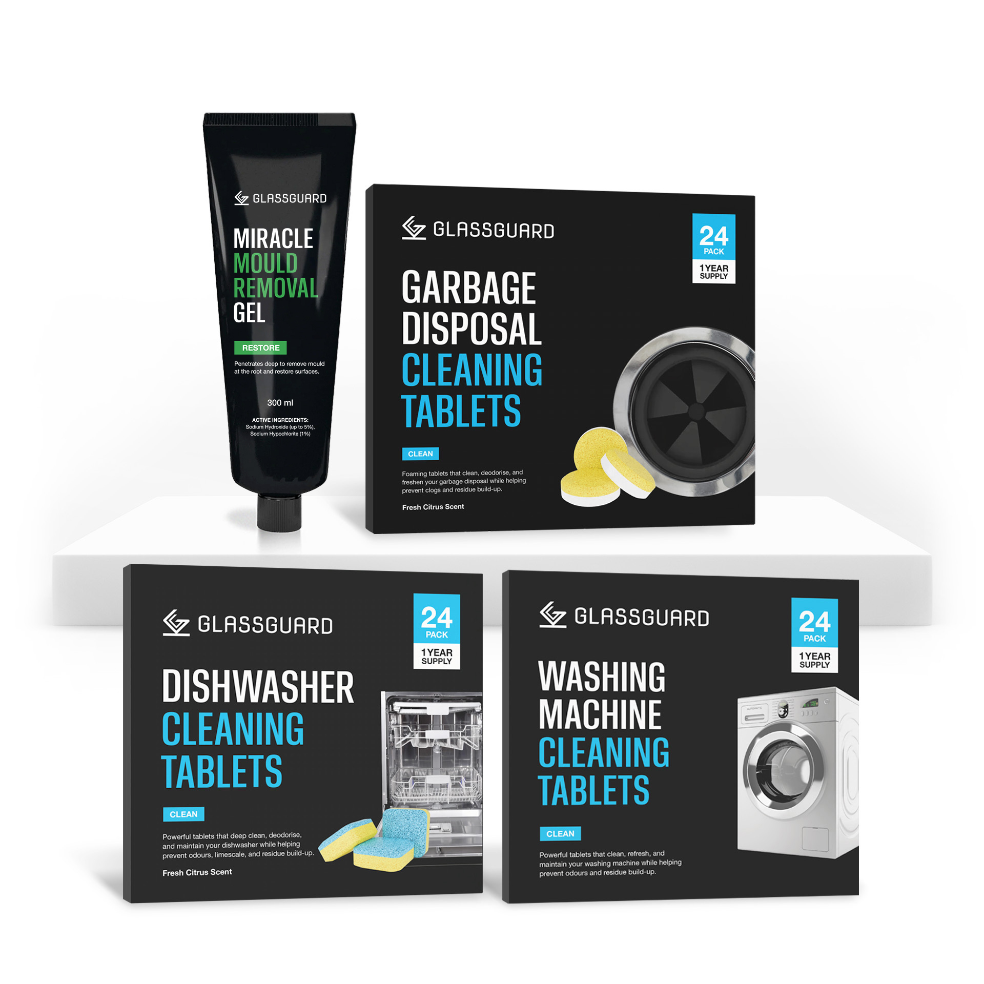 GLASSGUARD® Mould Removal + Cleaning Tablets Bundle image